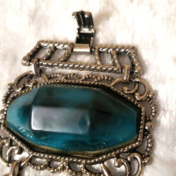 Wide Chunky Marbleized Thermoset Lucite Bracelet Vintage 2 1/4" wide / 7" Long - Picture 5 of 10